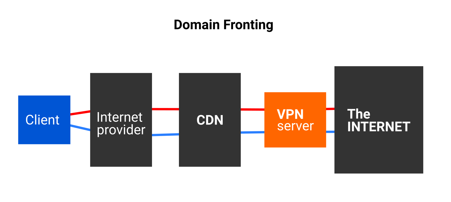 Domain fronting illustration